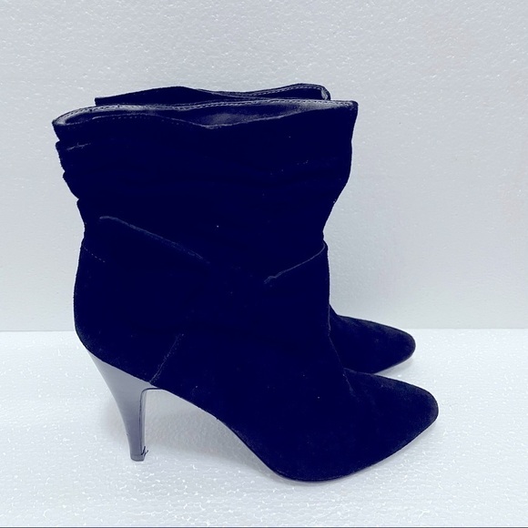 Nine West Spool Suede Ankle Boots | Black | Sz 7.5 - Picture 1 of 7